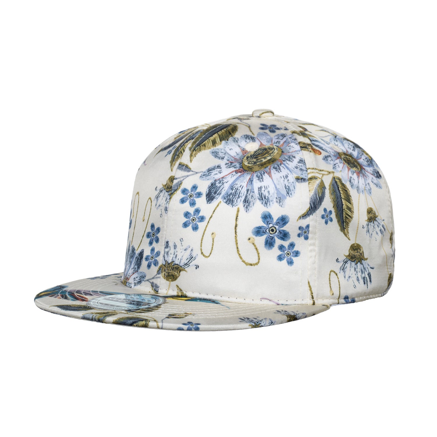 Wholesale Flat brim baseball cap with digital print of coconut tree pattern